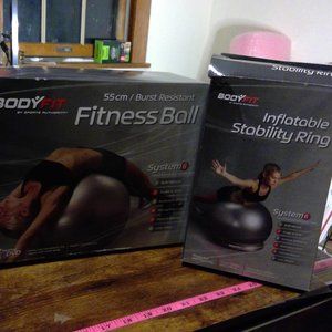 Body fit fitness ball and stability ring